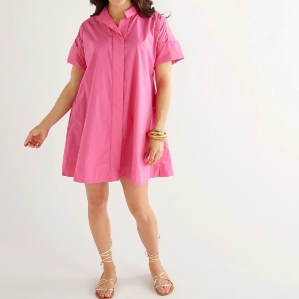NWT Caryn Lawn Short Sleeve Shirt Dress